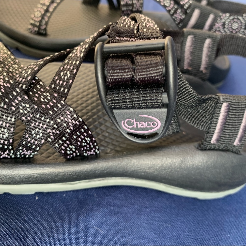 Chaco Kids ZX/1 EcoTread Sandals Black Size 2 Hugs And Kisses Color - Picture 4 of 10